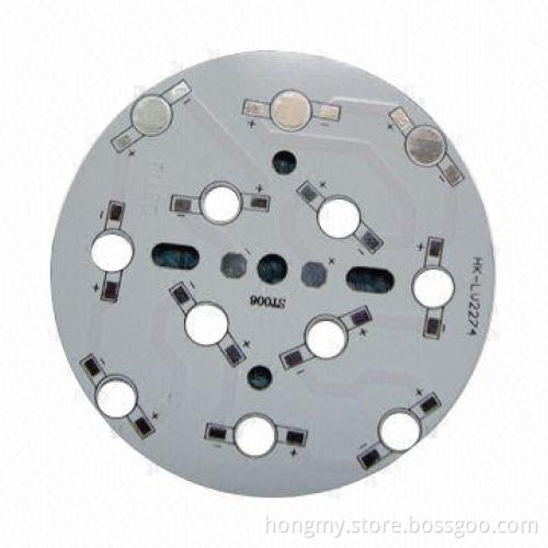 Single-layered LED Aluminum Base Board with 1.2mm Board Thickness and 1oz/Finished Copper Thickness